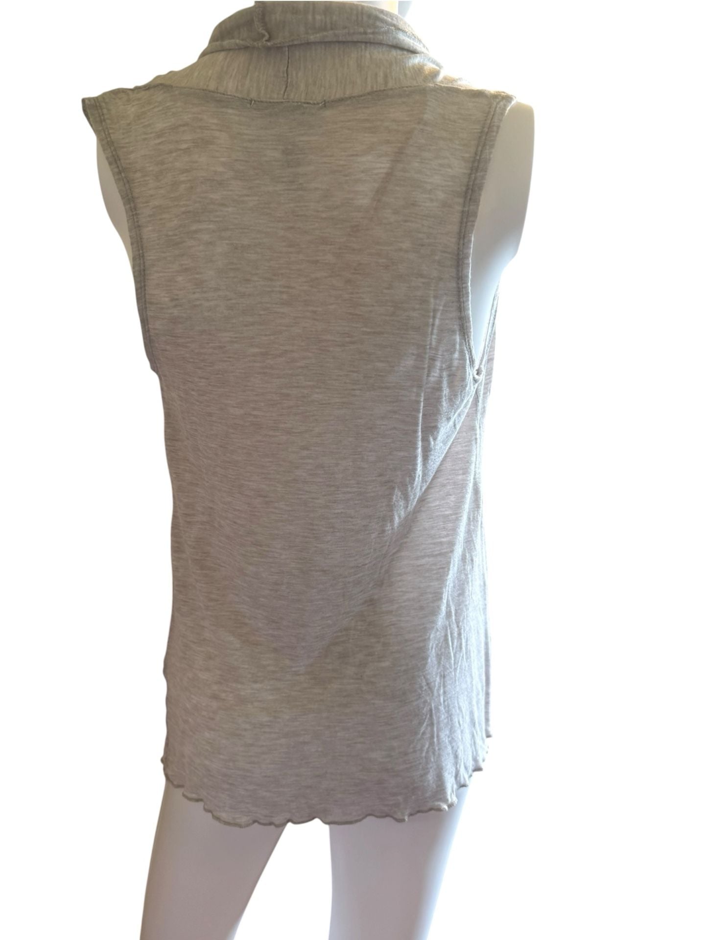 Ambiance Apparel Open Front Cardigan Vest Size M Gray Sleeveless Pockets 3