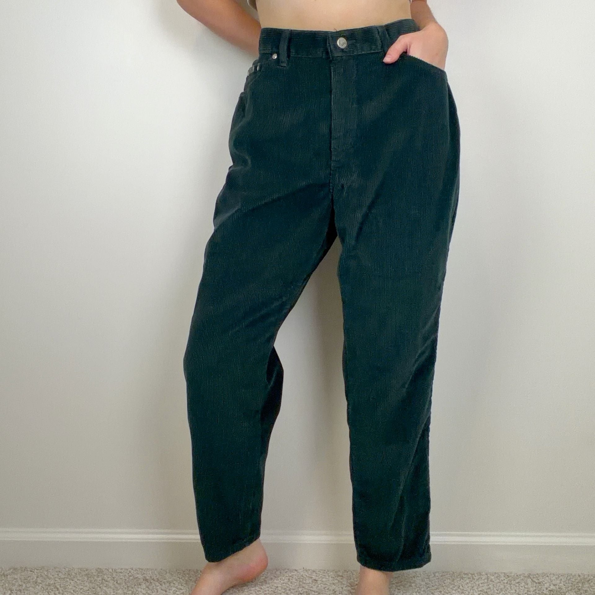 Vintage Lee Forest Green Corduroy Pants 3