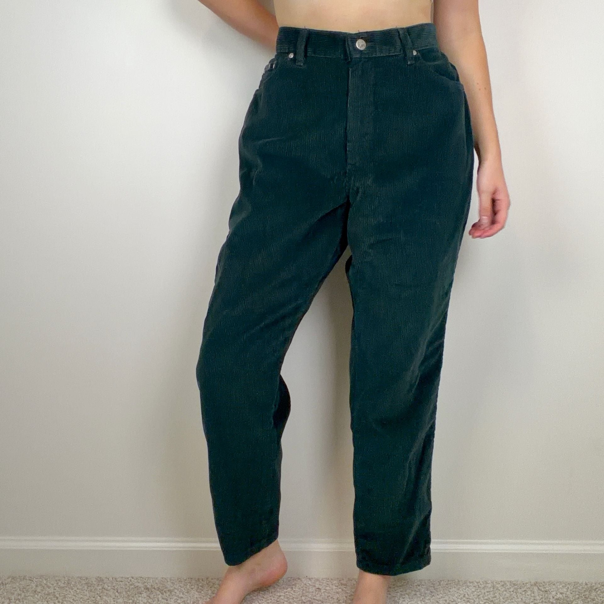 Vintage Lee Forest Green Corduroy Pants 4