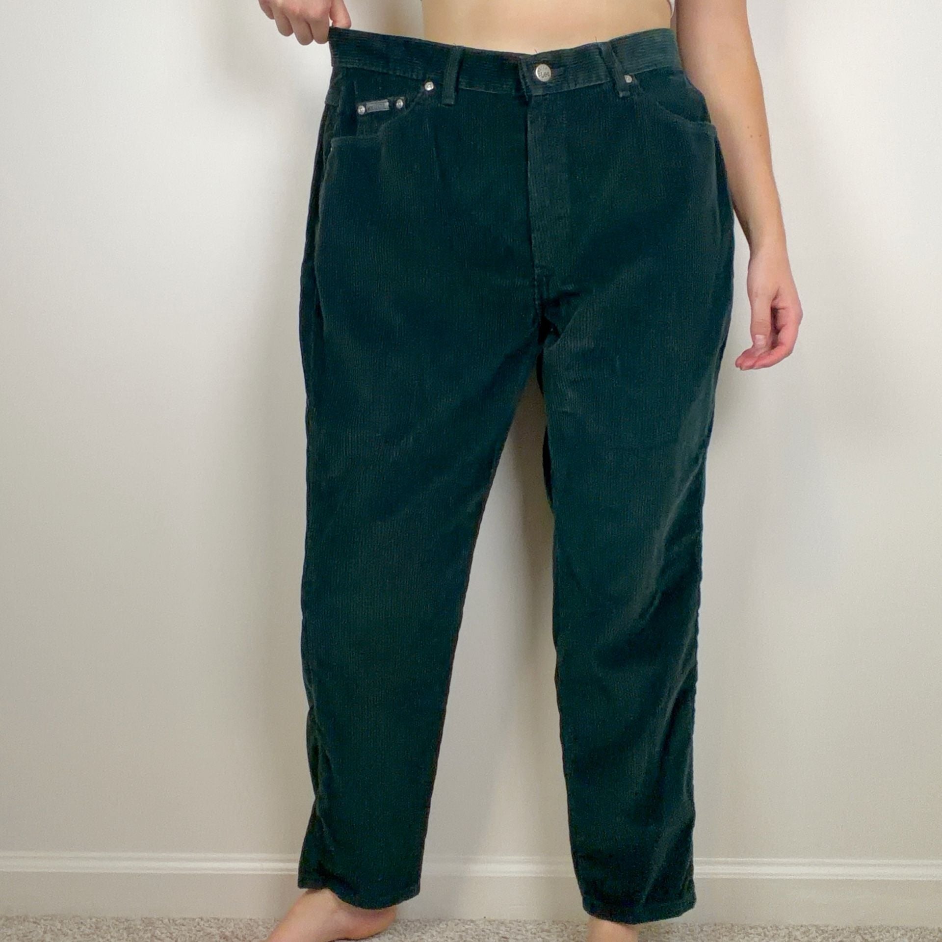 Vintage Lee Forest Green Corduroy Pants 5