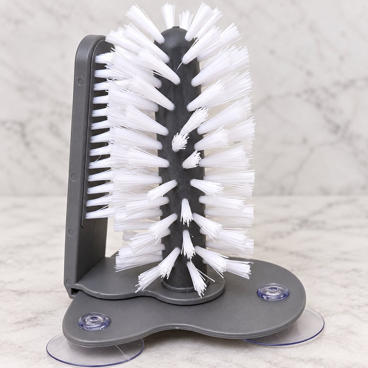 Double-Sided Glass Cup Washer Brush 3 Suction Cups Sink Cleaner 1