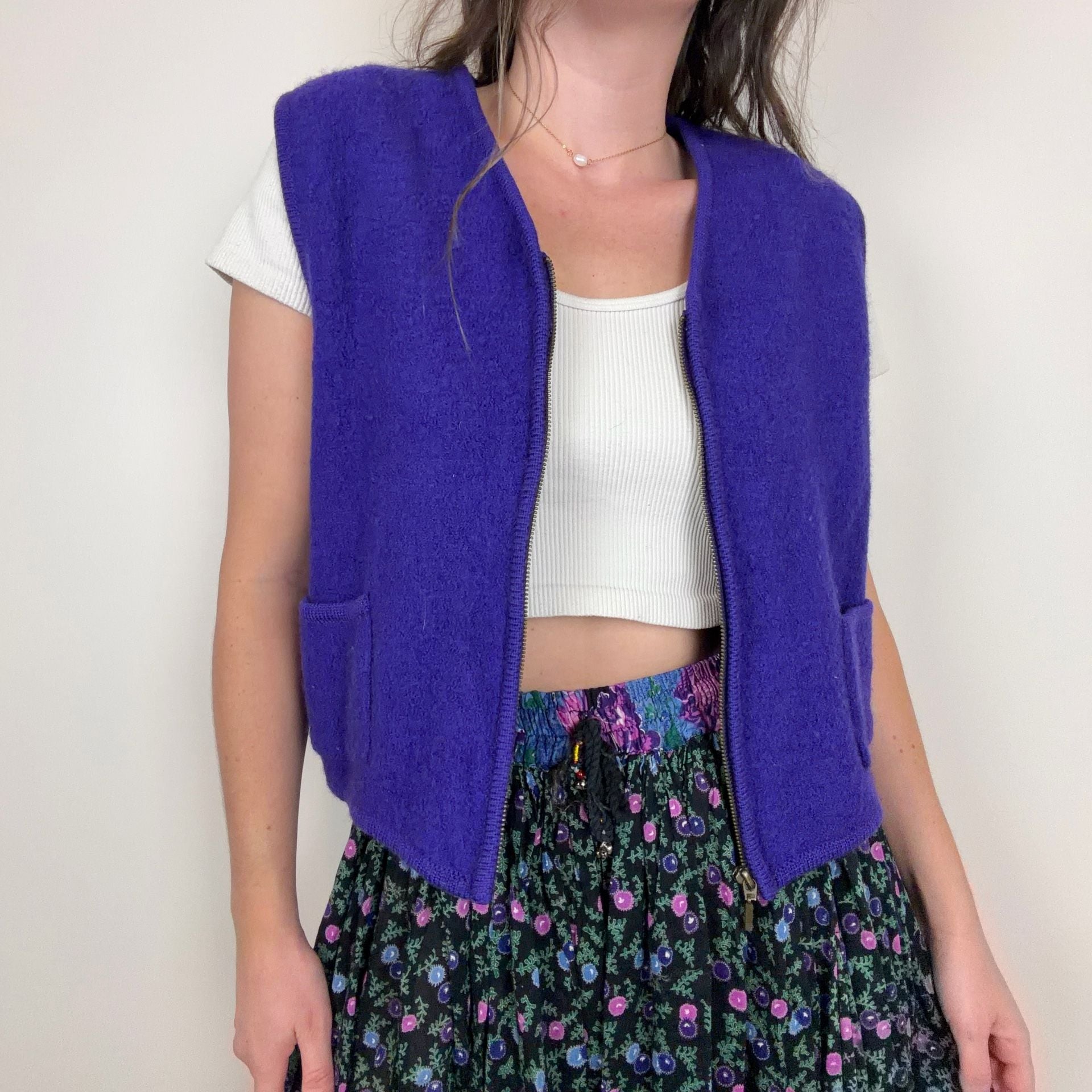 Vintage Purple Wool Vest 2
