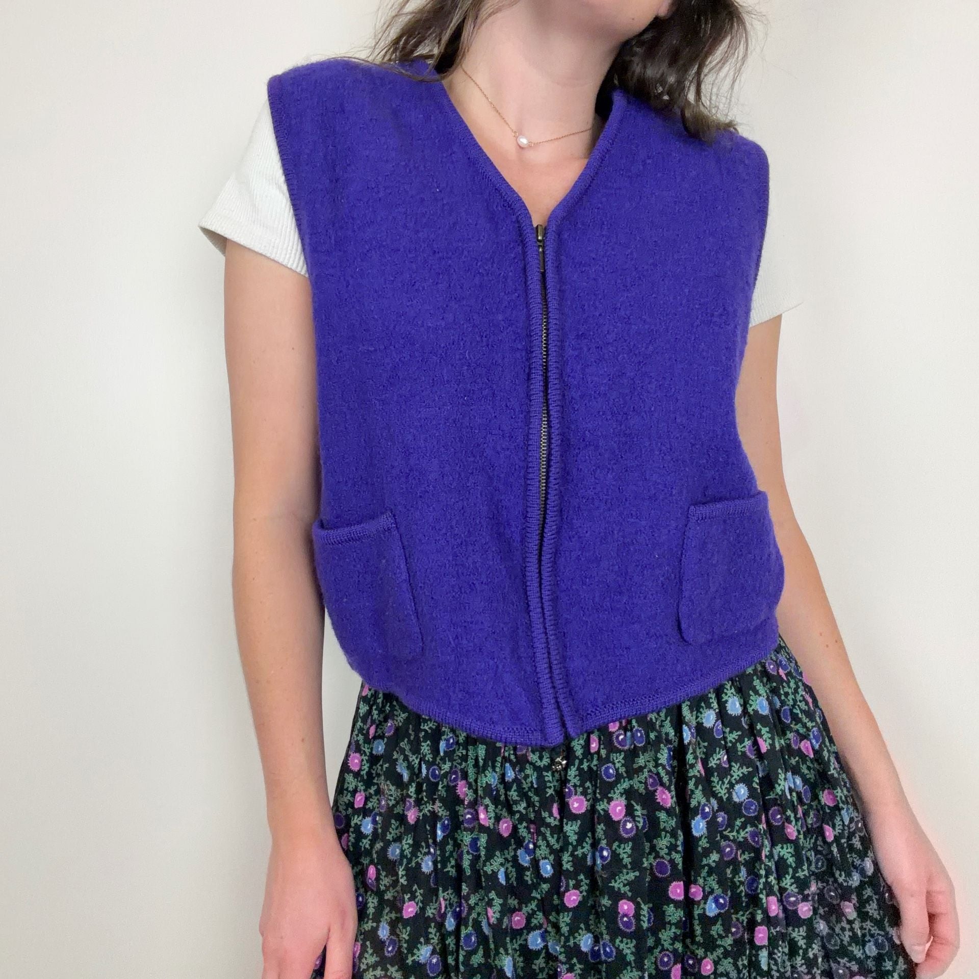 Vintage Purple Wool Vest 3