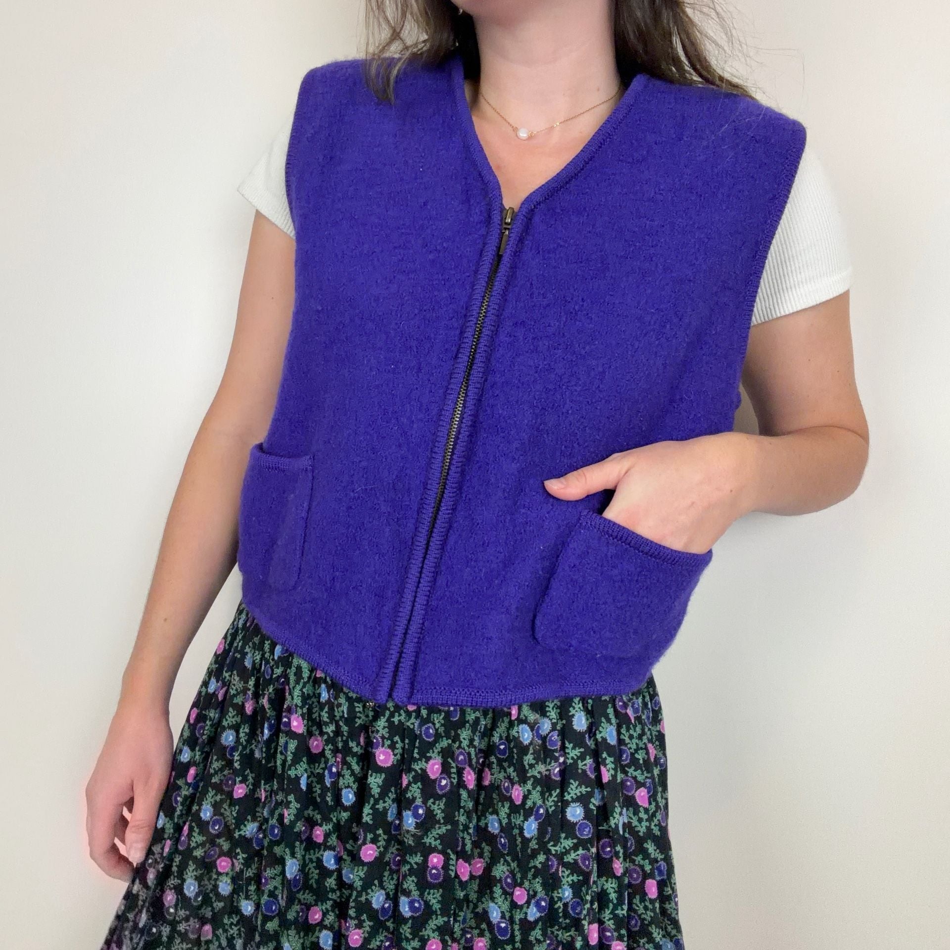 Vintage Purple Wool Vest 4