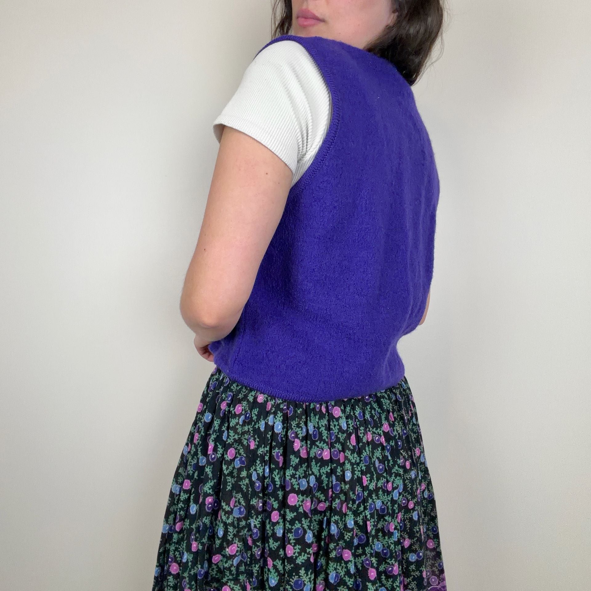 Vintage Purple Wool Vest 5