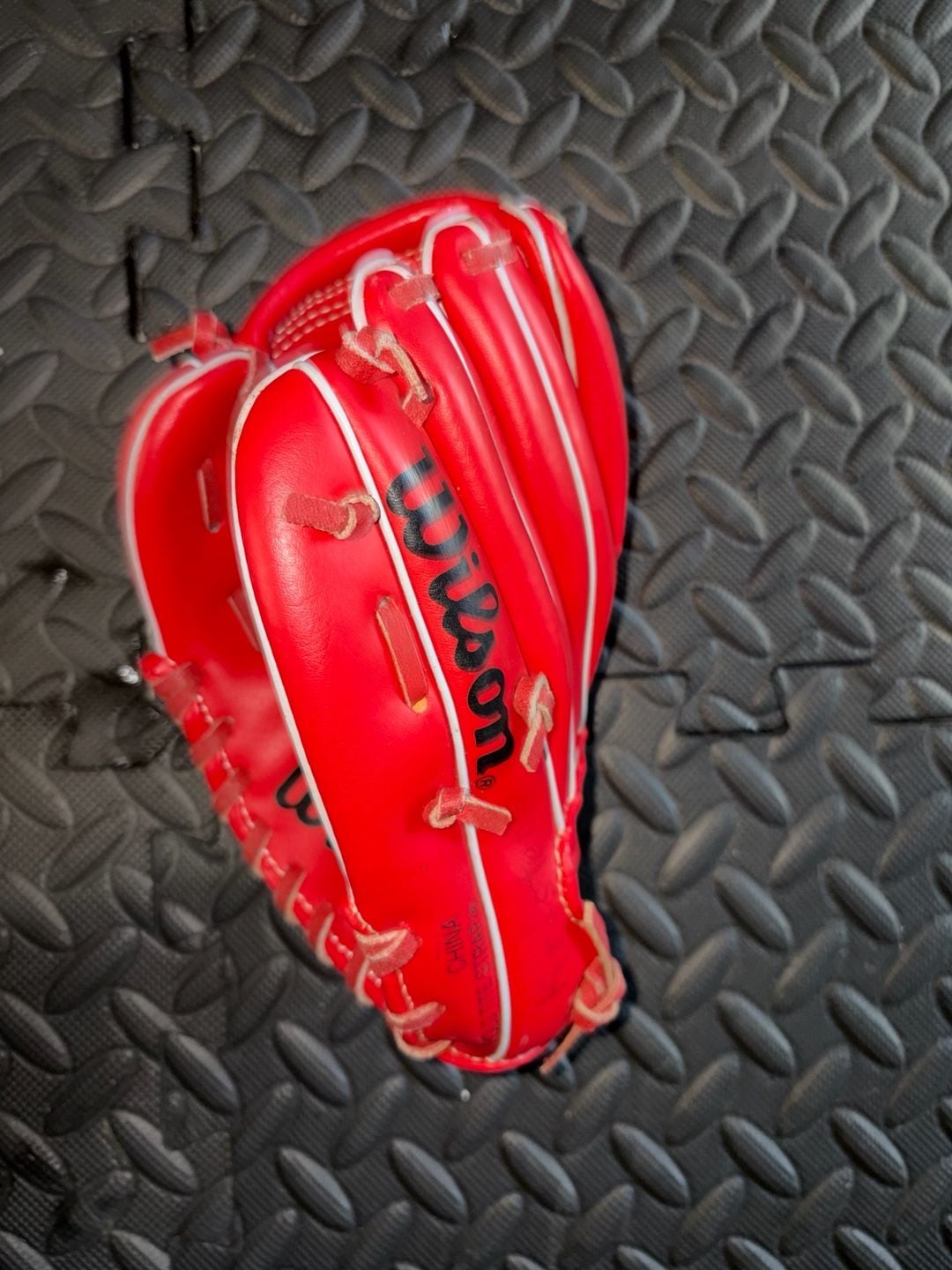Wilson Mini-Pro Baseball Glove A2190 8.5 Red T-Ball 3