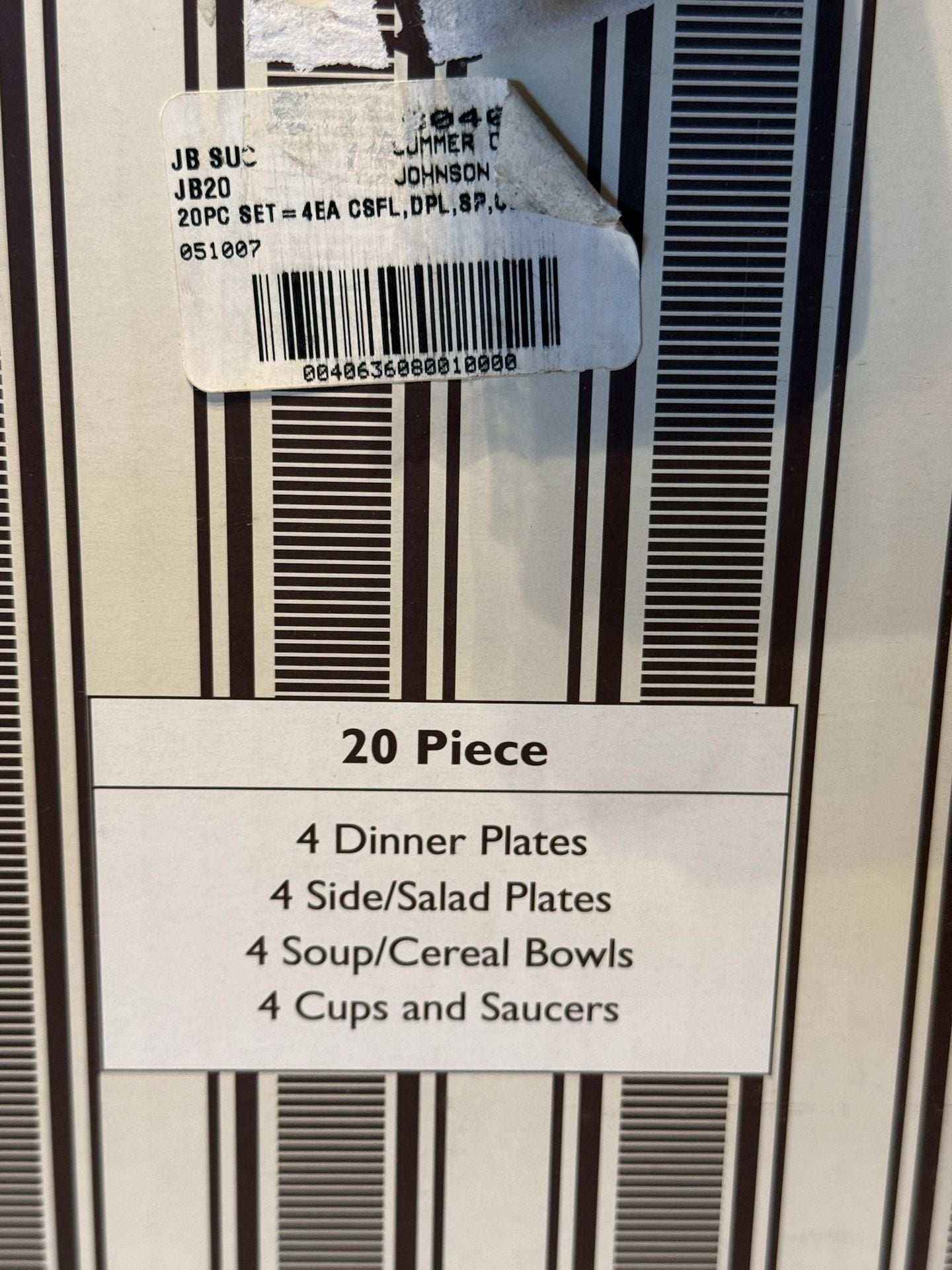 Johnson Brothers Summer Chintz 20-Piece Dinnerware Set (New WITH TAGS, NEVER USED) 6