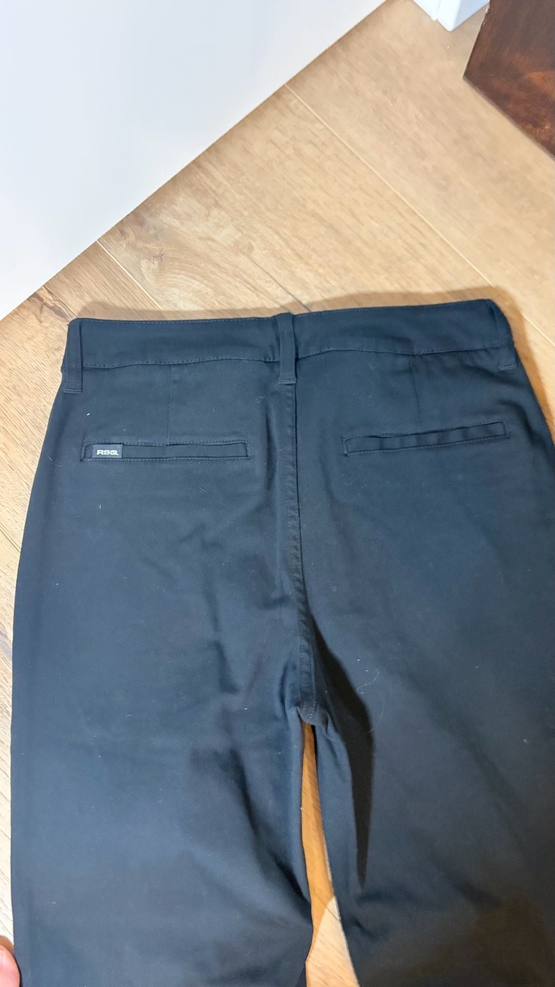 RSQ Slim Straight Pants Size 30X32 Black Chinos 6