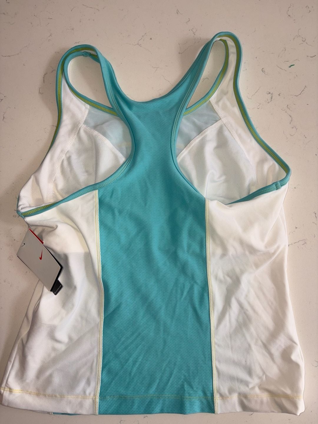 Nike Performance Tank Top Size XL Blue White Athletic Racerback 5