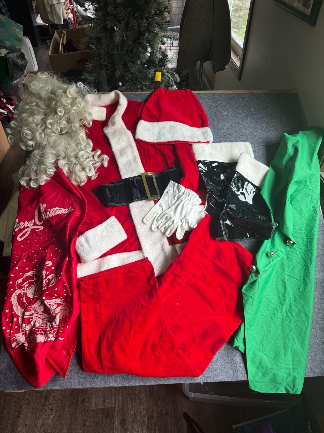 Vintage Santa Claus Costume for men size large to 2x with everything you need! 1