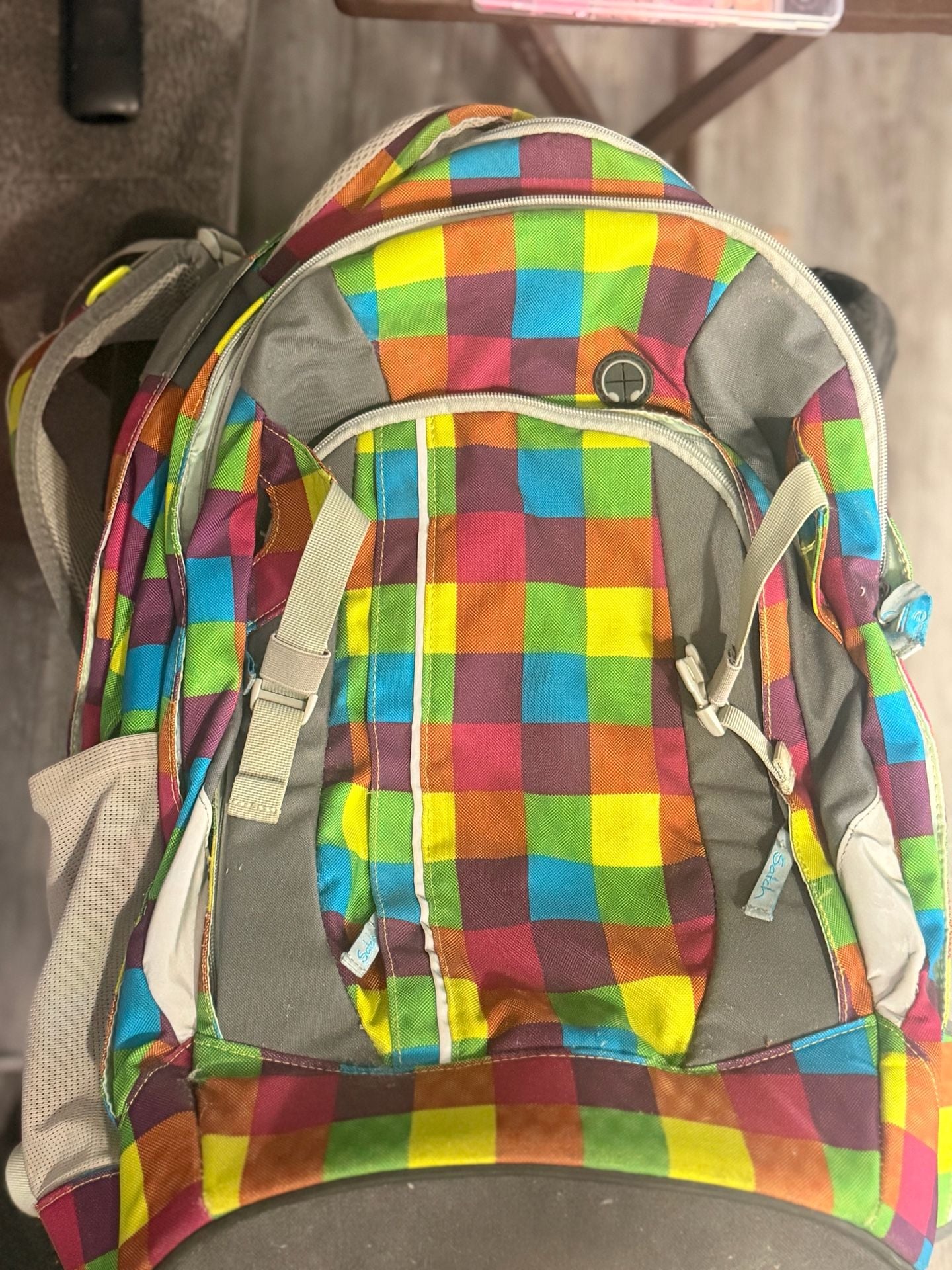 Satch School Backpack Beach Leach 2.0 Multicolor Plaid 3