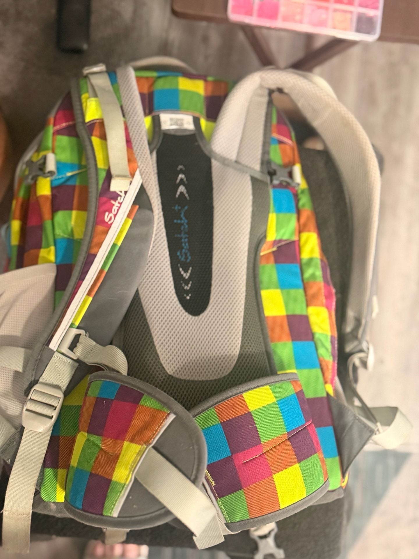 Satch School Backpack Beach Leach 2.0 Multicolor Plaid 6