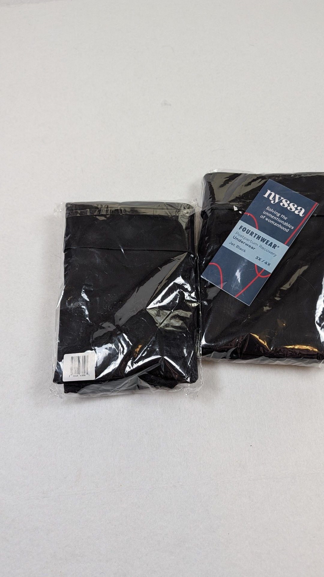 LOT OF 2 Nyssa Fourthwear Postpartum Recovery Underwear Jet Black 3X/4X NIP 4
