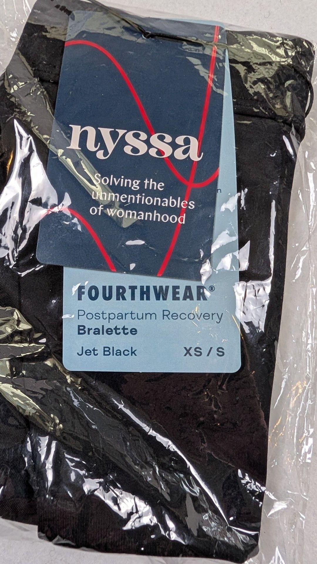 Nyssa Fourthwear Postpartum Recovery Underwear and Bralette Set Jet Black XS/S 4
