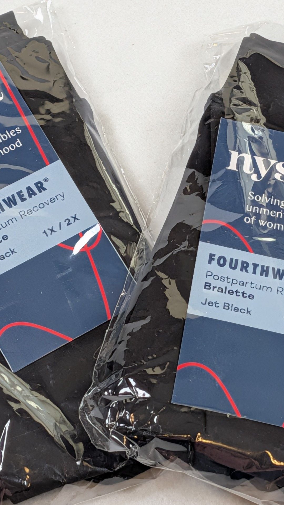 NWT Nyssa Fourthwear Postpartum Recovery Bralette Jet Black Size 1X/2X - Lot of 2 4