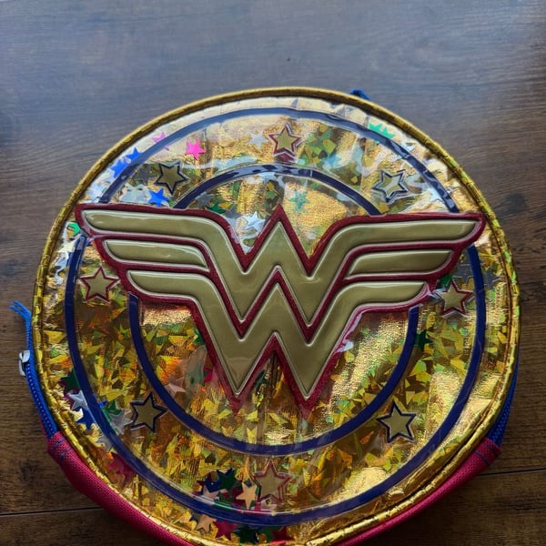 DC Comics Wonder Woman Round Sequin Crossbody Bag