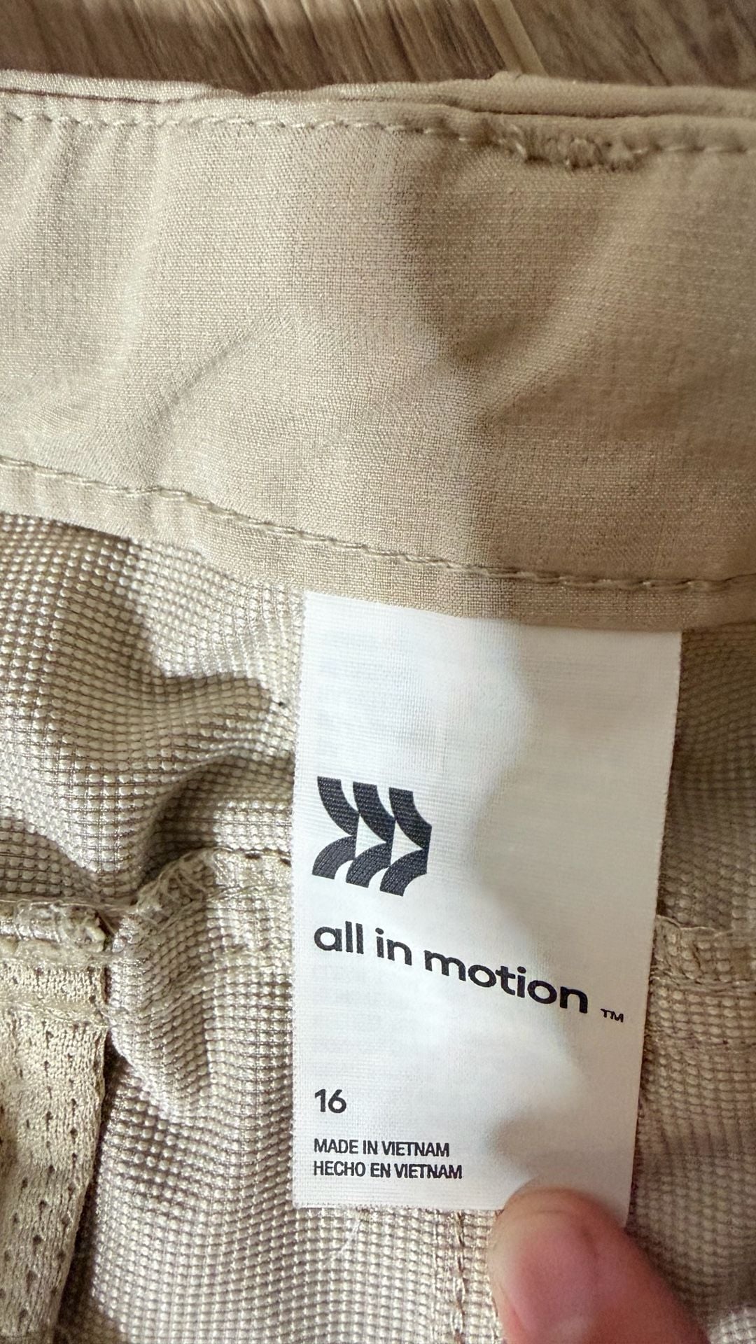 All in Motion Performance Pants Size 16 Tan Athletic Recycled Polyester 5