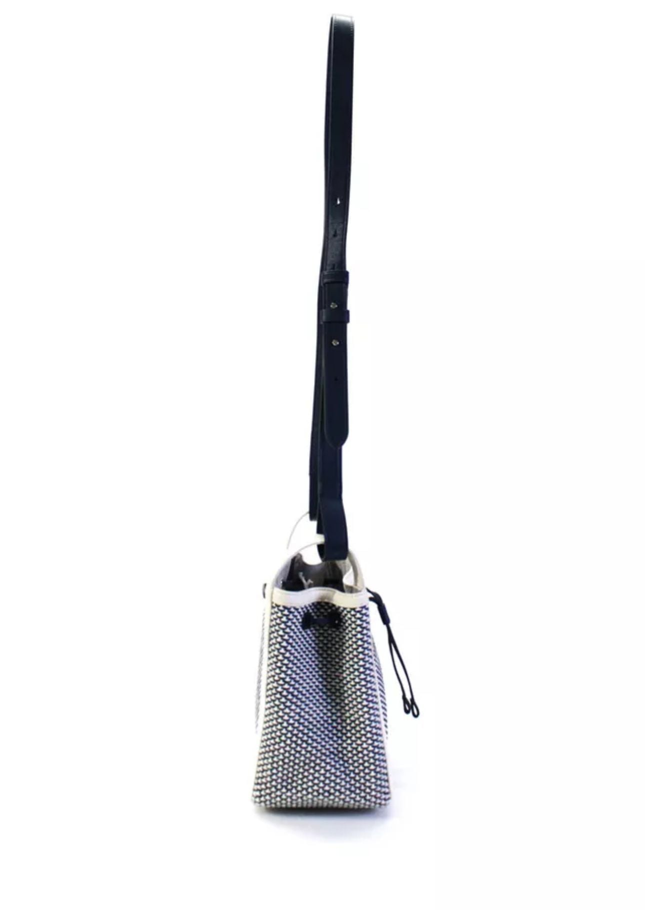 Kate Spade Small Bucket Bag Woven Blue White Crossbody Bag 4