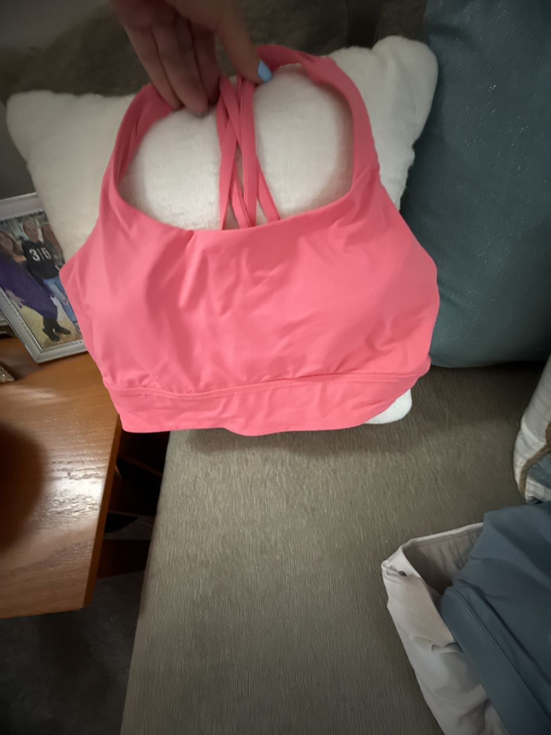 Lululemon Energy Bra Long Line Pink Sports Bra 2