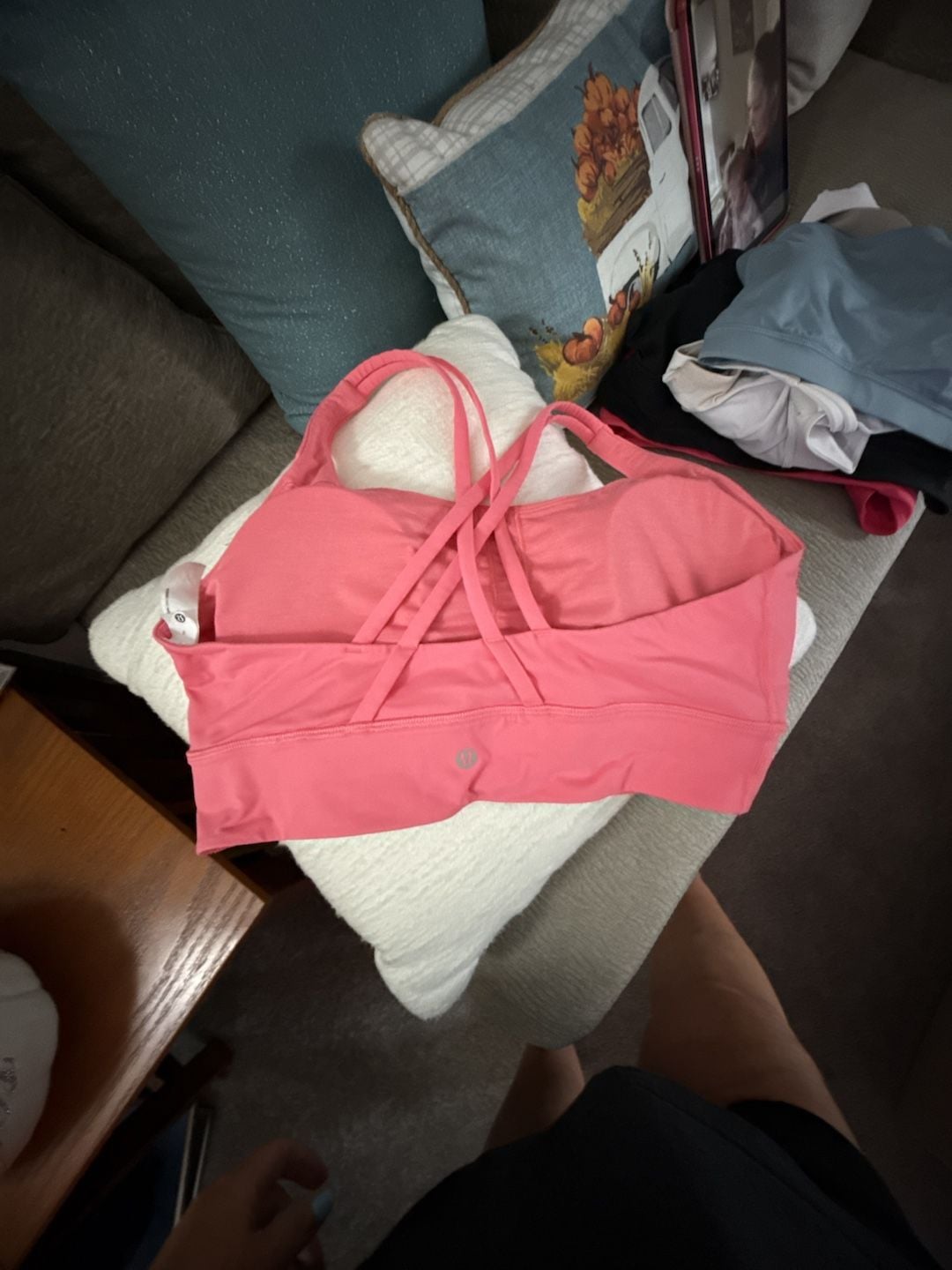 Lululemon Energy Bra Long Line Pink Sports Bra 3