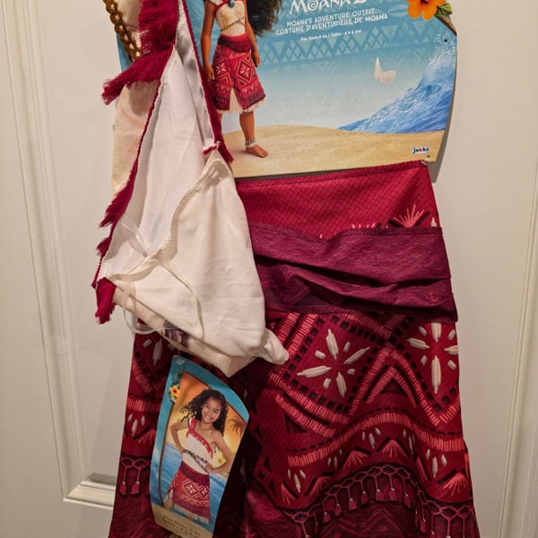 Disney Moana 2 Adventure Outfit Costume Size 4-6X