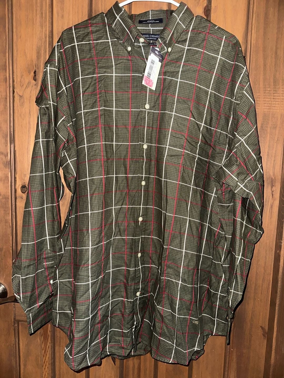 Daniel Cremieux Collection Long Sleeve Button Down Shirt XL Plaid Italian Fabric 2