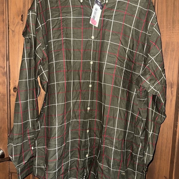Daniel Cremieux Collection Long Sleeve Button Down Shirt XL Plaid Italian Fabric