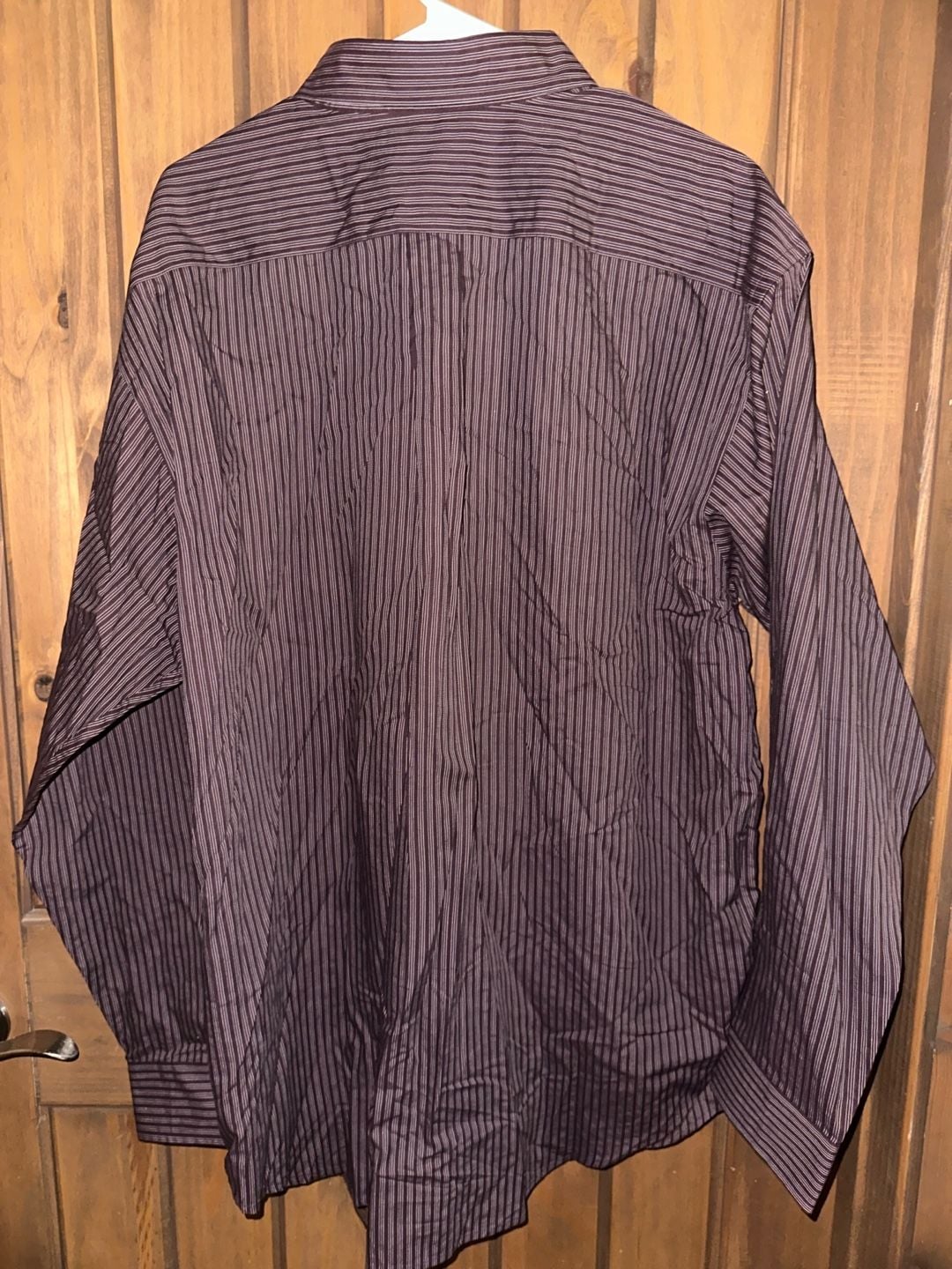Roundtree & Yorke Long Sleeve Button Down Shirt Size XL Brown Striped 4