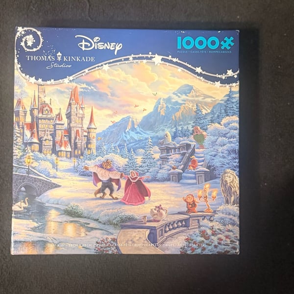 Ceaco Thomas Kinkade Disney Beauty and the Beast 1000 Piece Jigsaw Puzzle