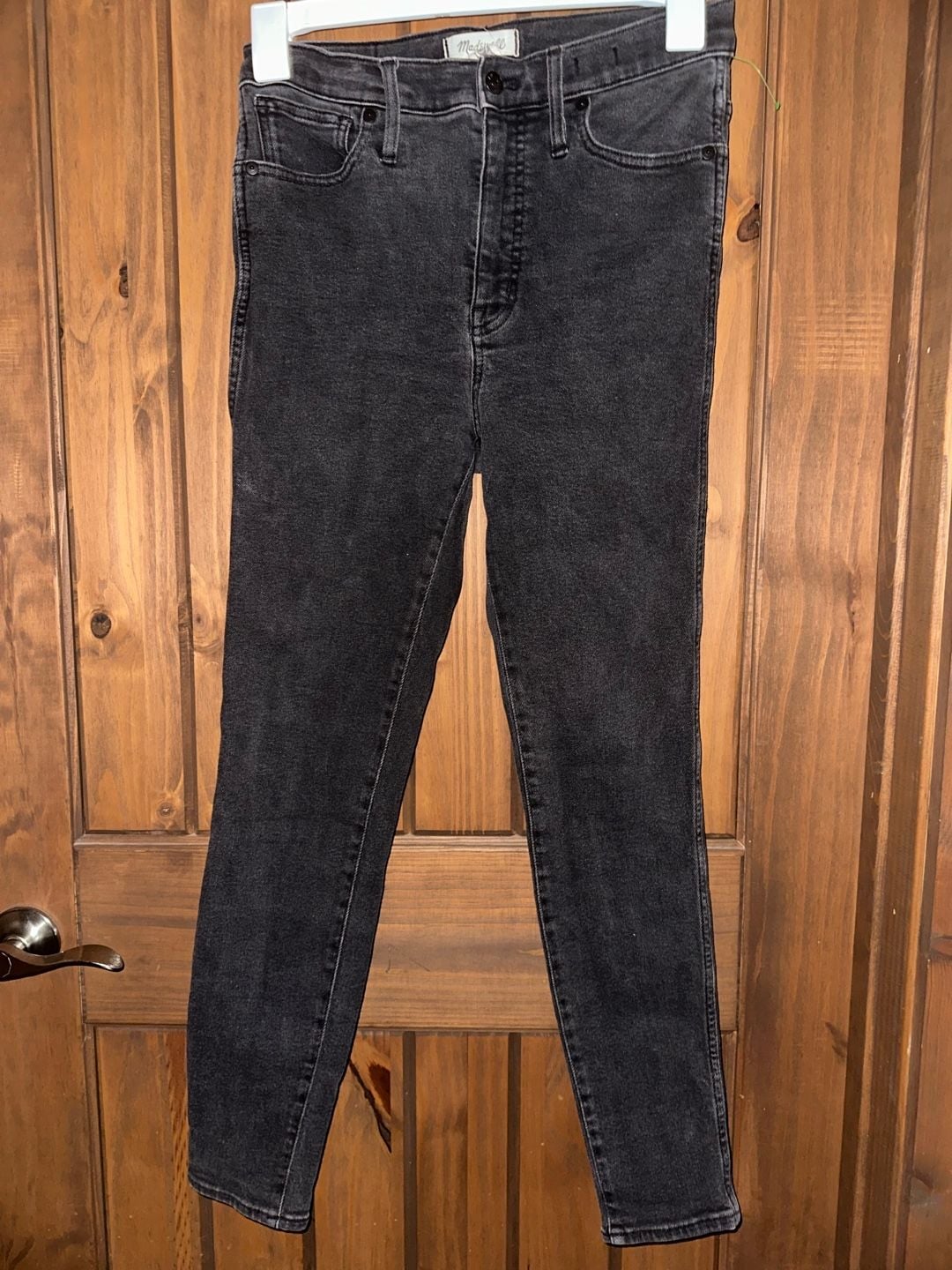 Madewell Skinny Jeans Black Acid Wash 2