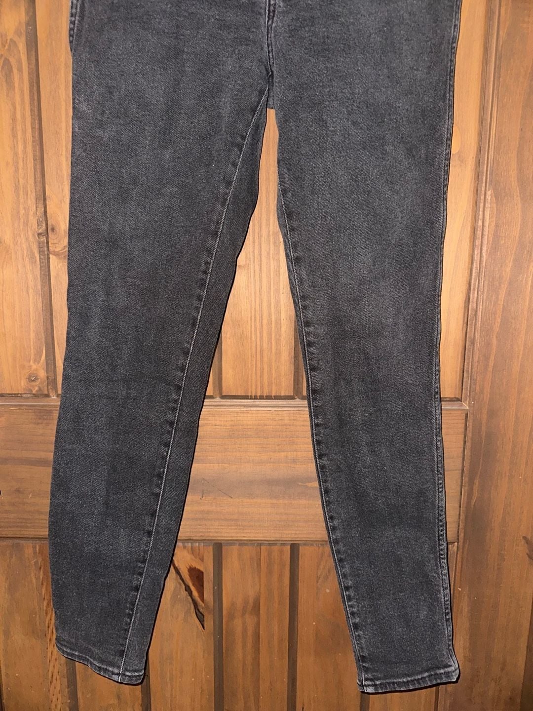 Madewell Skinny Jeans Black Acid Wash 4