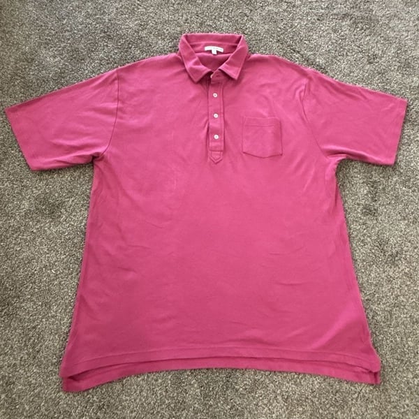Peter Millar Polo Shirt Size 2XL Pink Pocket Short Sleeve