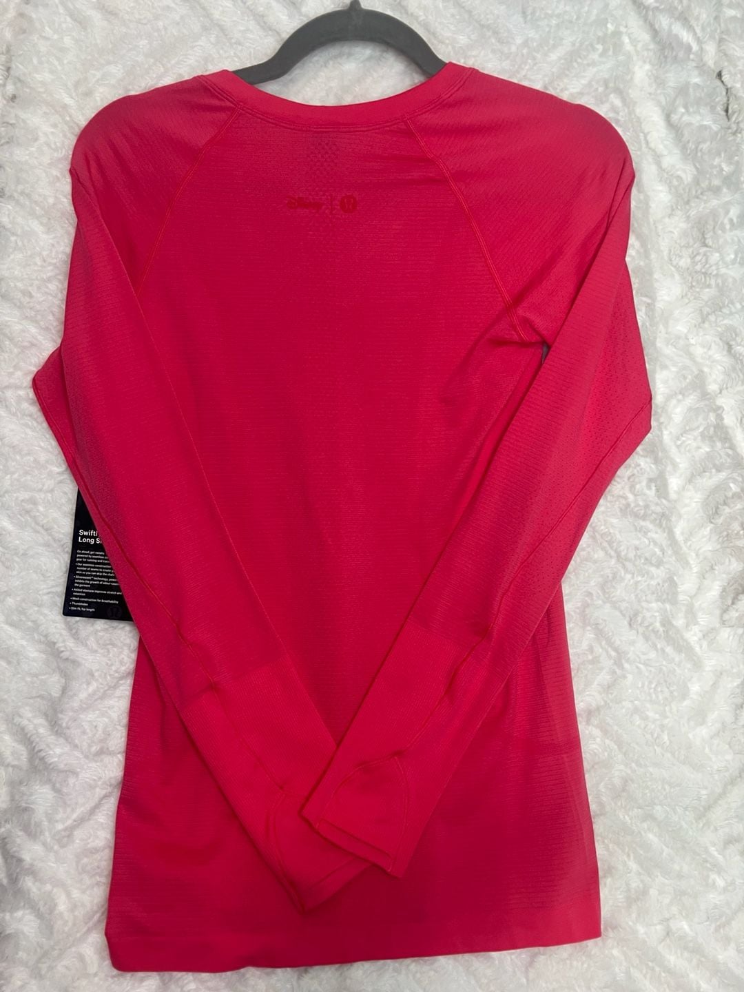 NWT Lululemon Swiftly Tech Long Sleeve 2.0 Disney Size 6 Pink 2