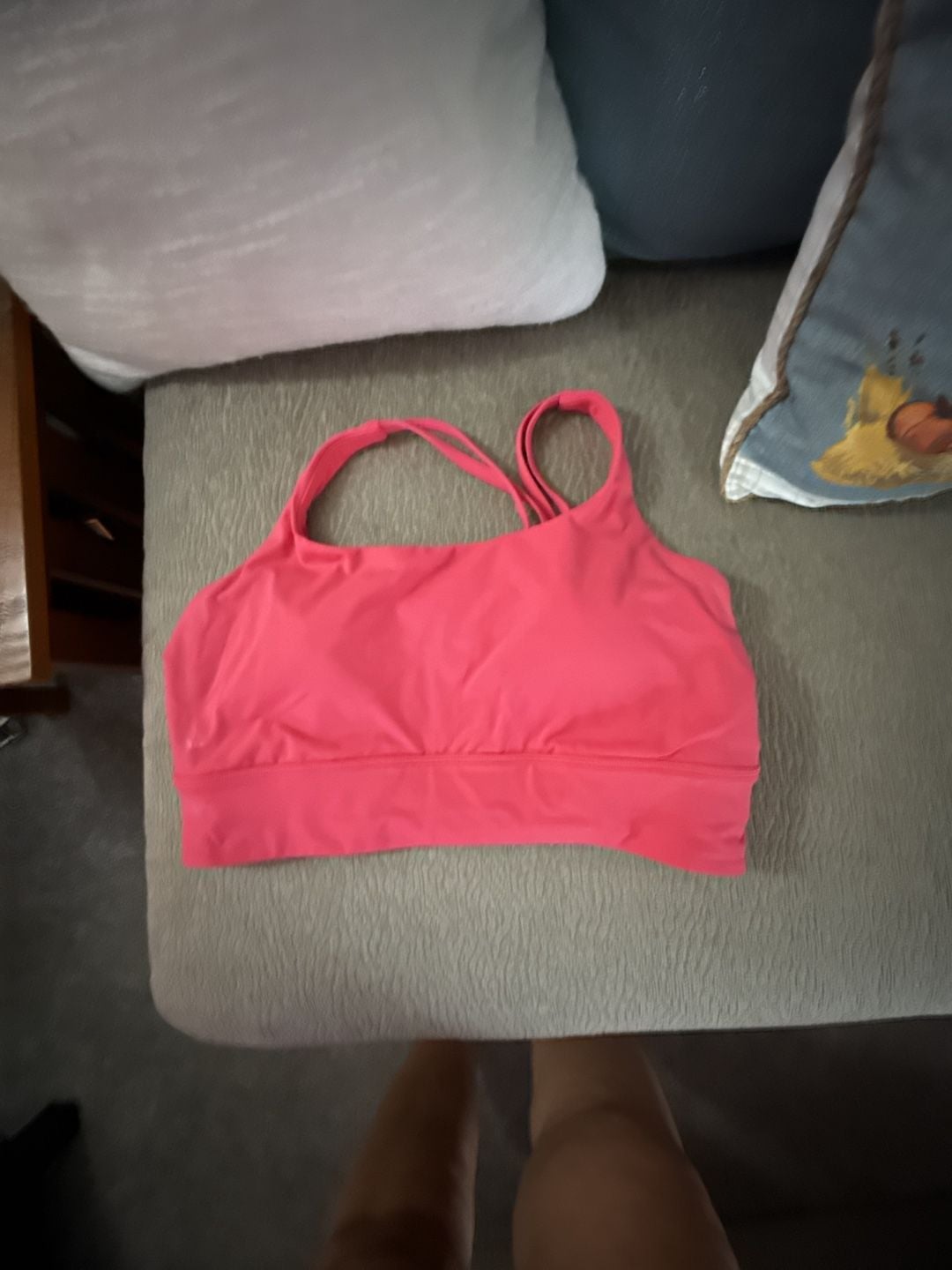 Lululemon Energy Bra Longline Size 12 Pink Sports Bra 2