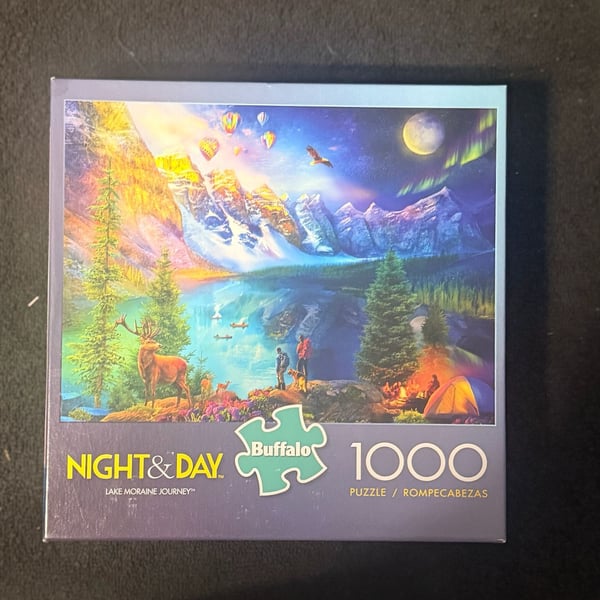 Buffalo Games Night & Day Lake Moraine Journey 1000 Piece Jigsaw Puzzle