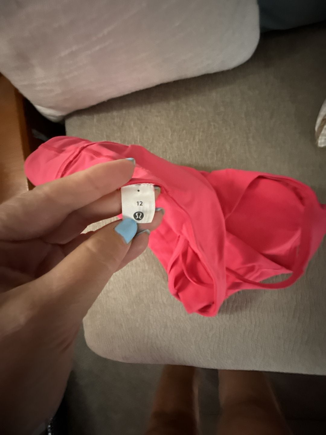 Lululemon Energy Bra Longline Size 12 Pink Sports Bra 4