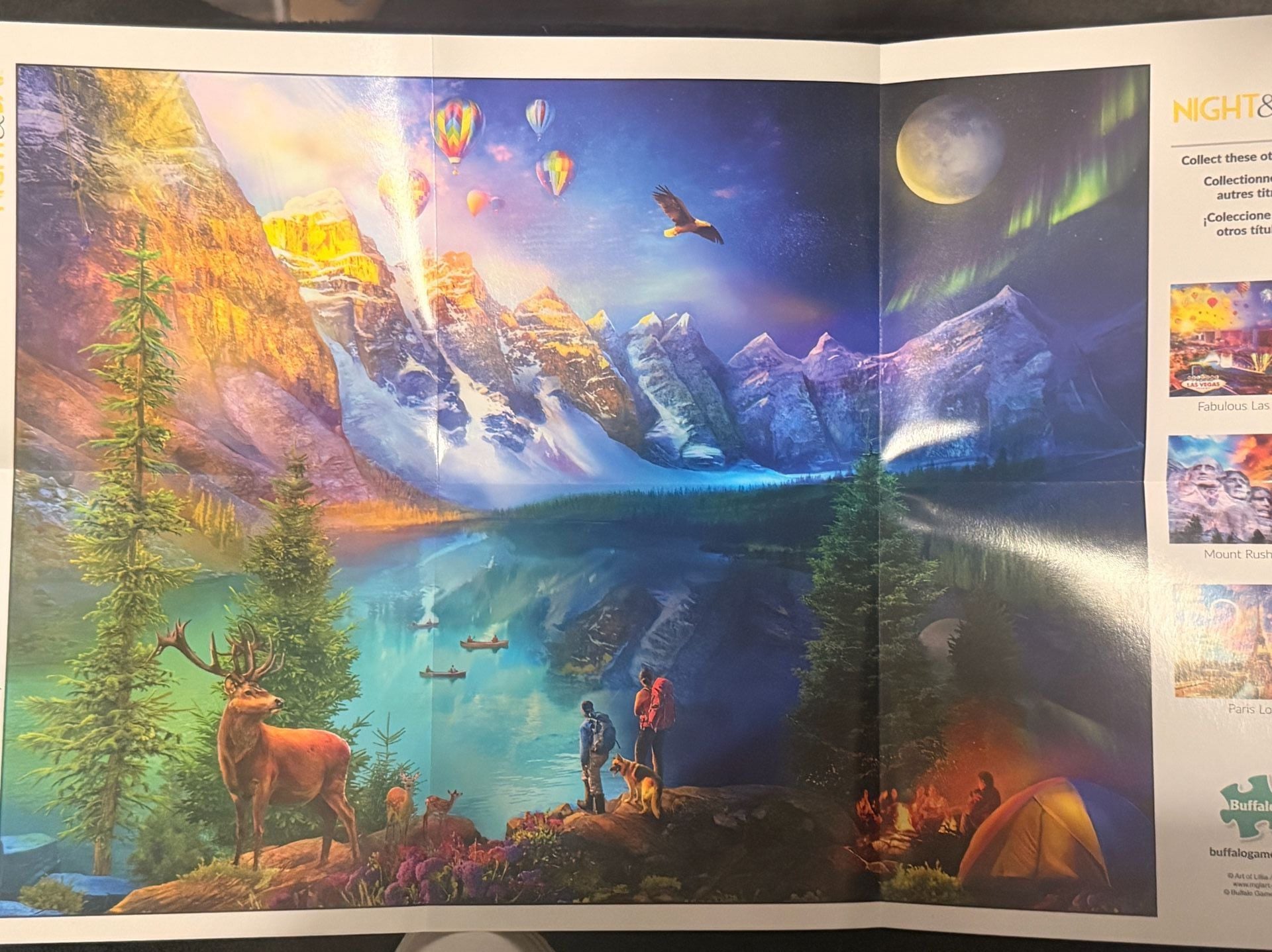 Buffalo Games Night & Day Lake Moraine Journey 1000 Piece Jigsaw Puzzle 3