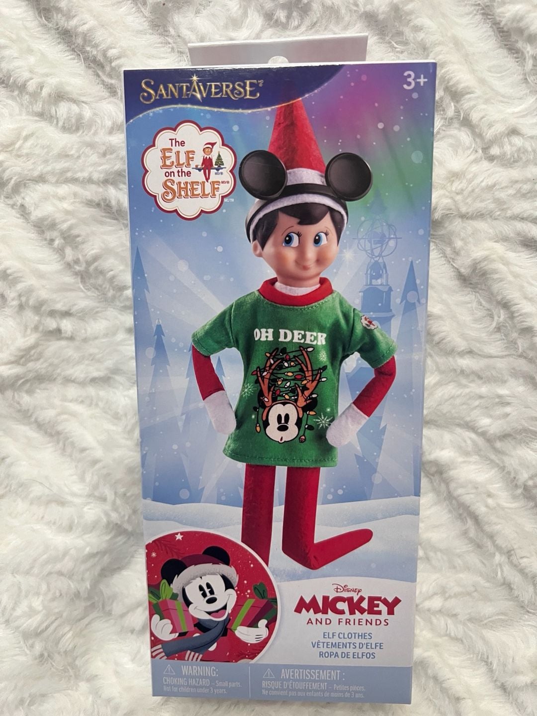 NIB The Elf on the Shelf Disney Mickey and Friends Oh Deer Tee Set 1