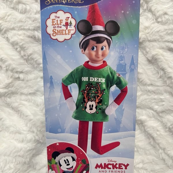 NIB The Elf on the Shelf Disney Mickey and Friends Oh Deer Tee Set