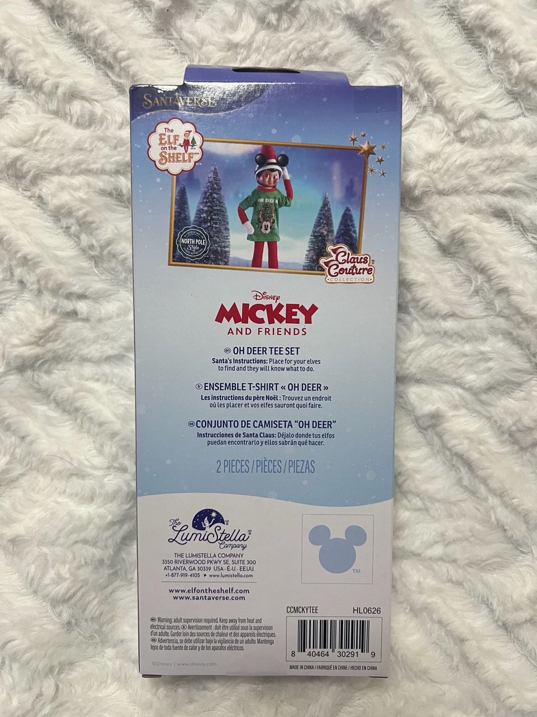 NIB The Elf on the Shelf Disney Mickey and Friends Oh Deer Tee Set 2