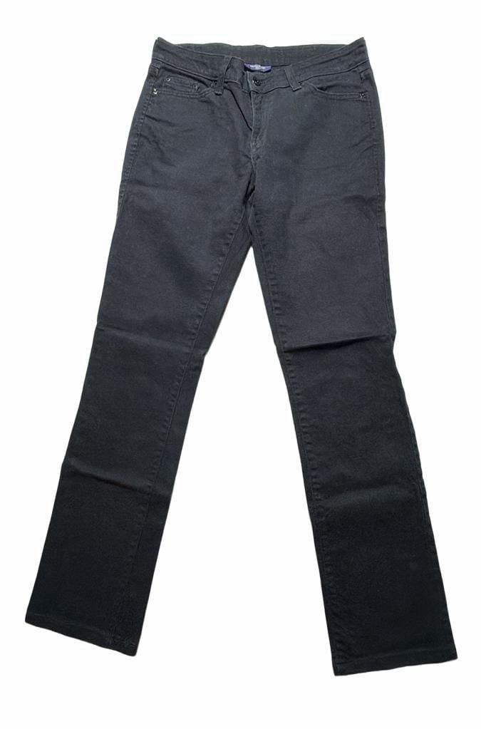 Levi's 552 Mid Rise Straight Black Denim Pants Size 6 2