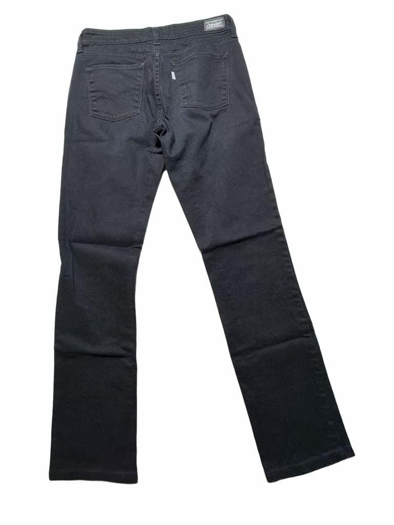 Levi's 552 Mid Rise Straight Black Denim Pants Size 6 5