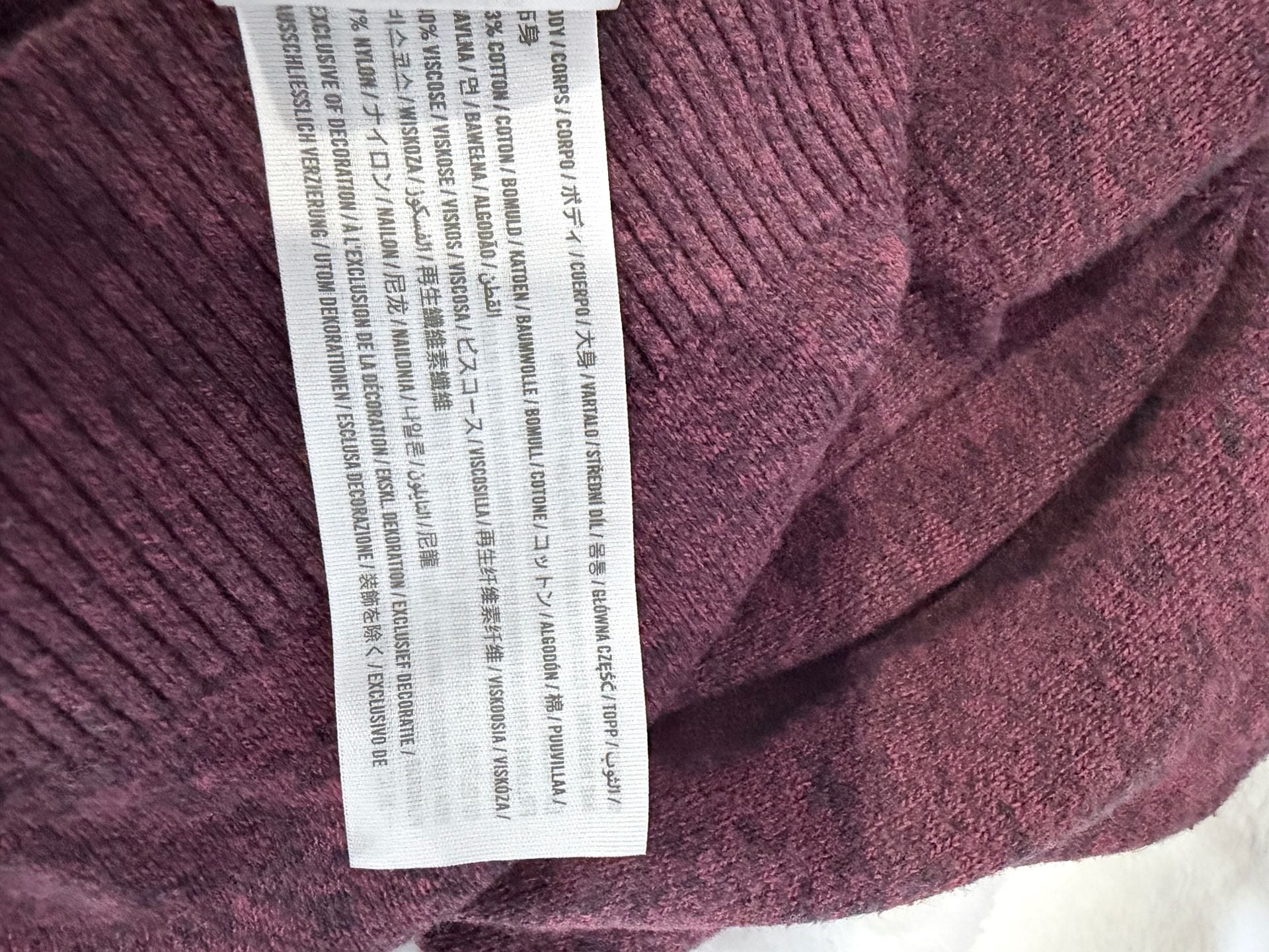 Hollister Crew Neck Sweater Size S Burgundy Heathered Long Sleeve Pullover 8