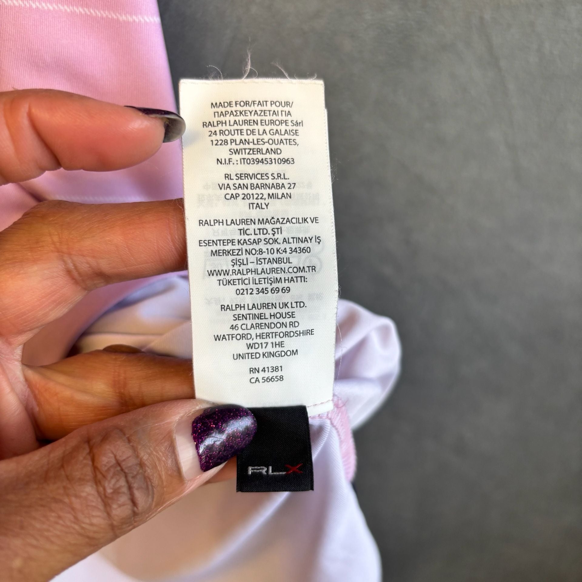 RLX Ralph Lauren Striped Polo Shirt Pink White Golf 7