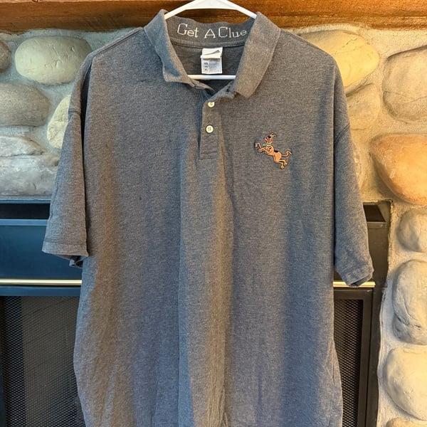 Warner Bros Get A Clue Scooby Doo Polo Shirt XL