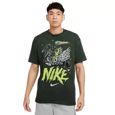 Nike Max90 Basketball T-Shirt Size L Green Graphic Tee 2