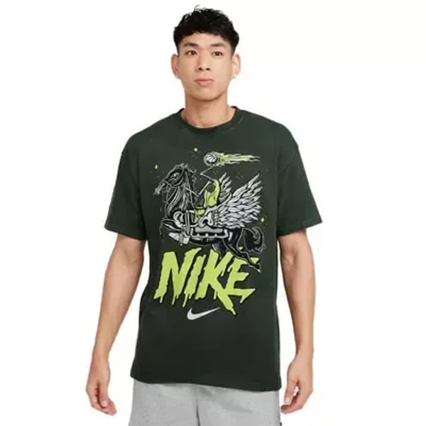 Nike Max90 Basketball T-Shirt Size L Green Graphic Tee