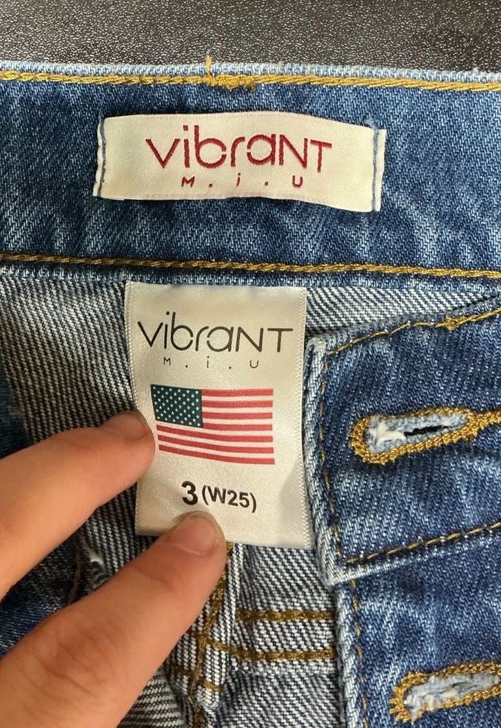 Vibrant M.I.U. Wide Leg Jeans Size 3(W25) Distressed 4