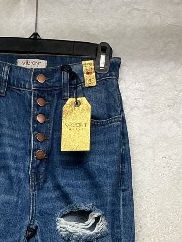 Vibrant M.I.U. Wide Leg Jeans Size 3(W25) Distressed 2