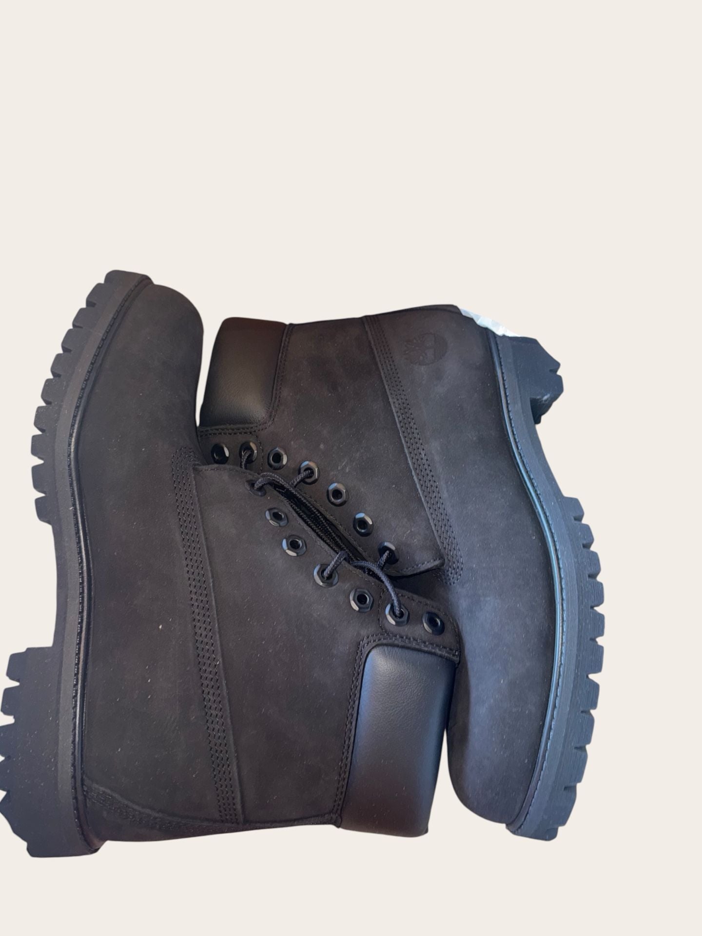 Timberland Premium 6 In Waterproof Boot Size 9 Black Nubuck 5
